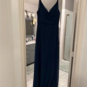 Azazie Deep Blue Maxi Dress